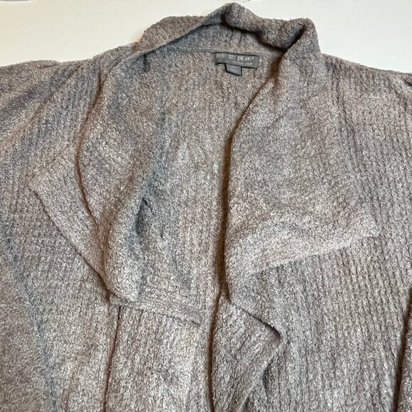 Barefoot Dreams CozyChic Lite Coastal Cardi Cardigan XL Brown Beige Waffle Cabin - Picture 2 of 9